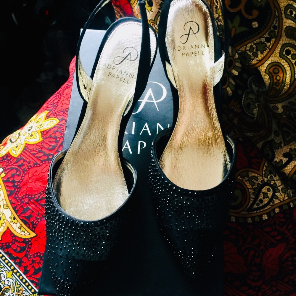 Adriana Papel Hannah Sling Back Heel with Crystals